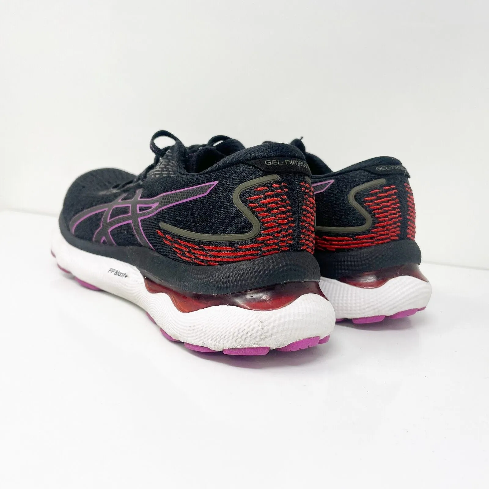 Asics Womens Gel Nimbus 24 1012B201 Black Running Shoes Sneakers Size 8