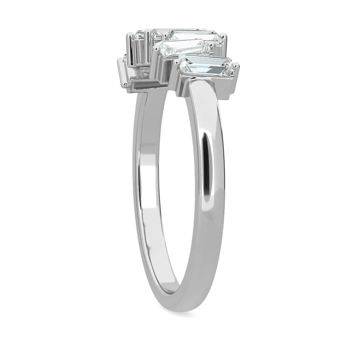 AUTRE - 14k White Gold 0.70ct Ladies Lab Grown Diamond Baguette Band