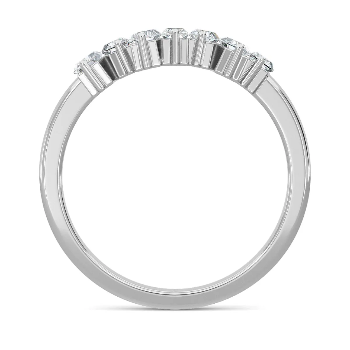 AUTRE - 14k White Gold 0.70ct Ladies Lab Grown Diamond Baguette Band