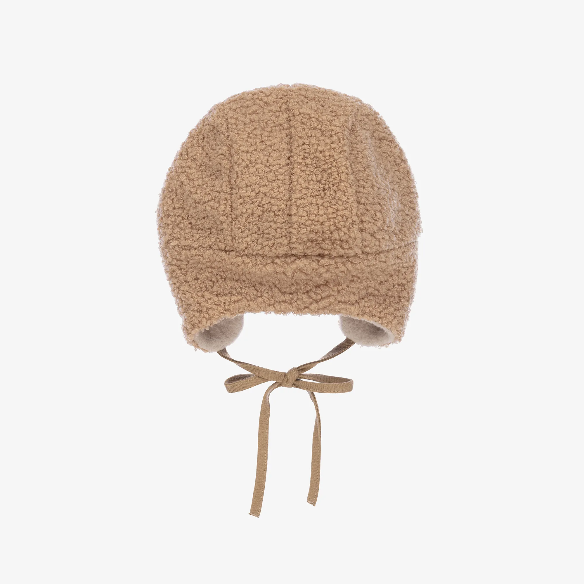 Baby Boys Beige Bouclé Hat