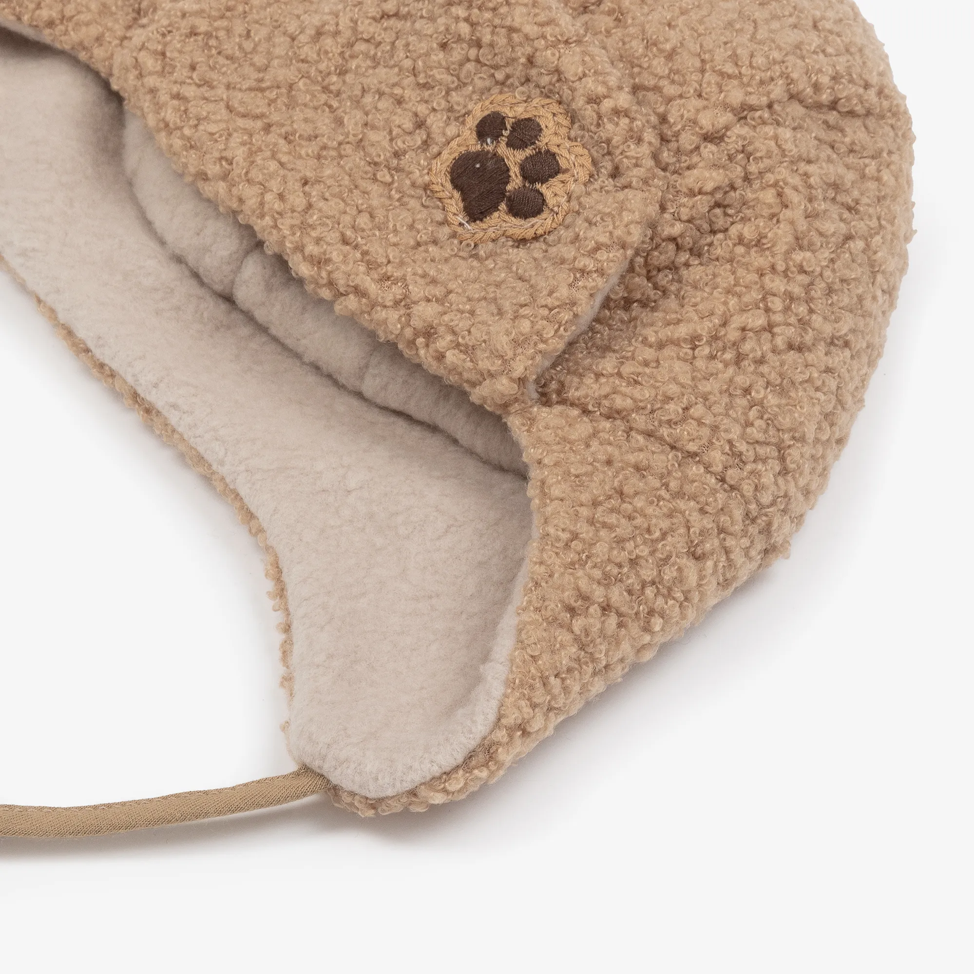 Baby Boys Beige Bouclé Hat