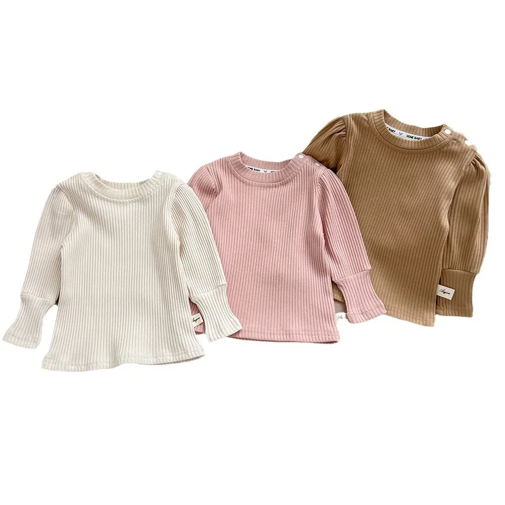 Baby Girls Wholesale Solid Color Tops