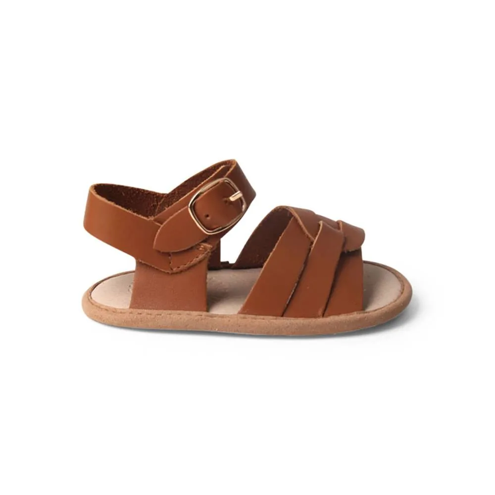 Baby Sandal Gingerbread Weave Leather