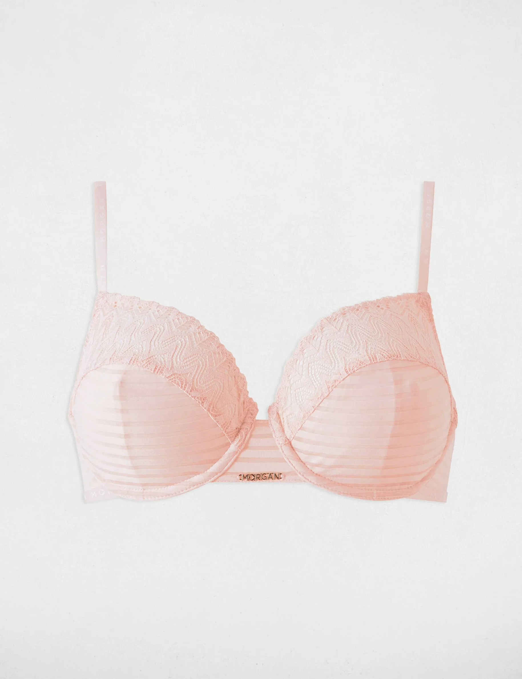 Balconette bra pale pink ladies'