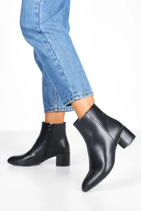 Basic Block Heel Booties