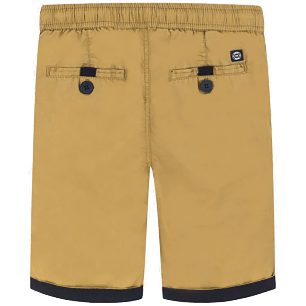 Beige Bermuda Shorts in Ochre Color