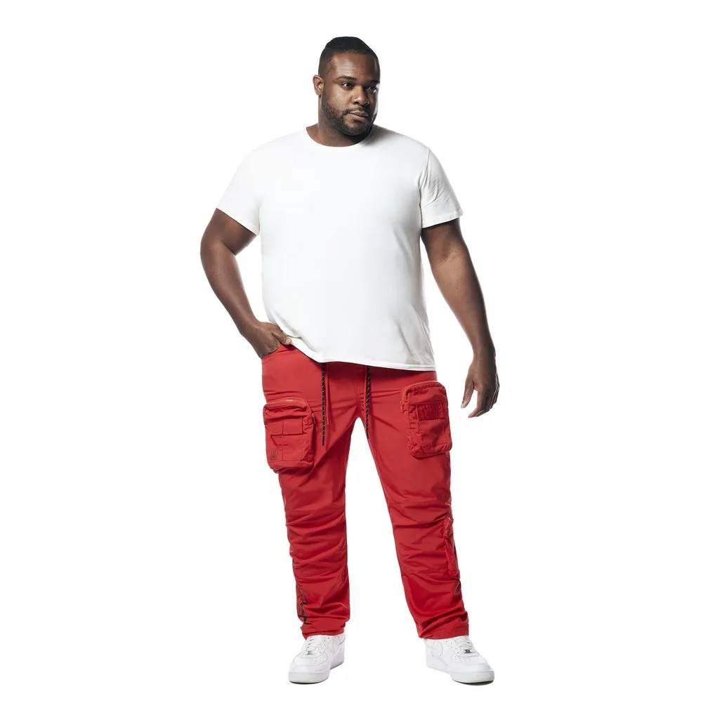 Big and Tall - Printed Utility Windbreaker Joggers - Red