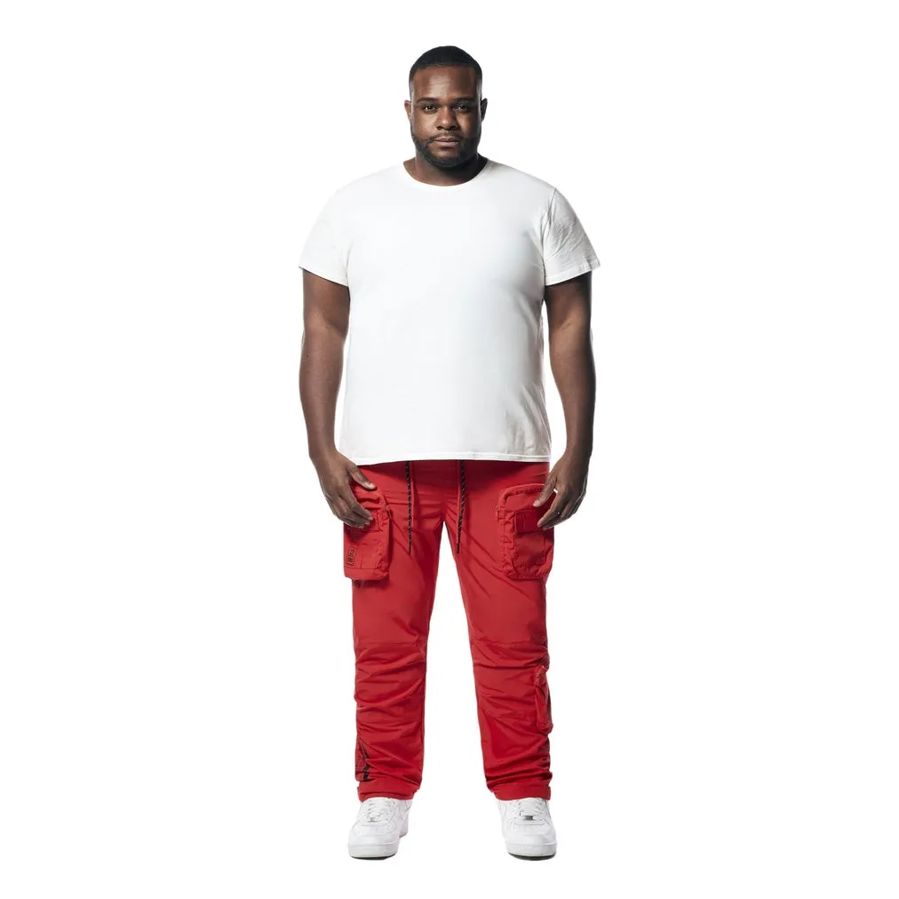 Big and Tall - Printed Utility Windbreaker Joggers - Red