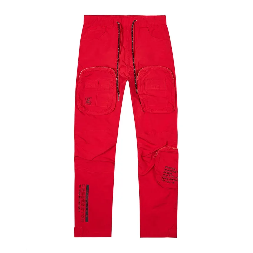 Big and Tall - Printed Utility Windbreaker Joggers - Red