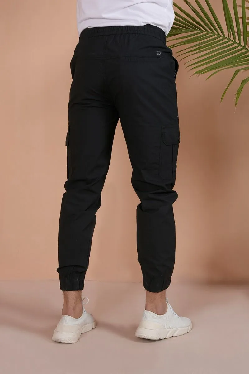 BLACK CARGO JOGGERS