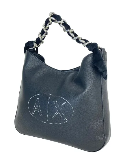 Black Chain Strap Shopping Bag