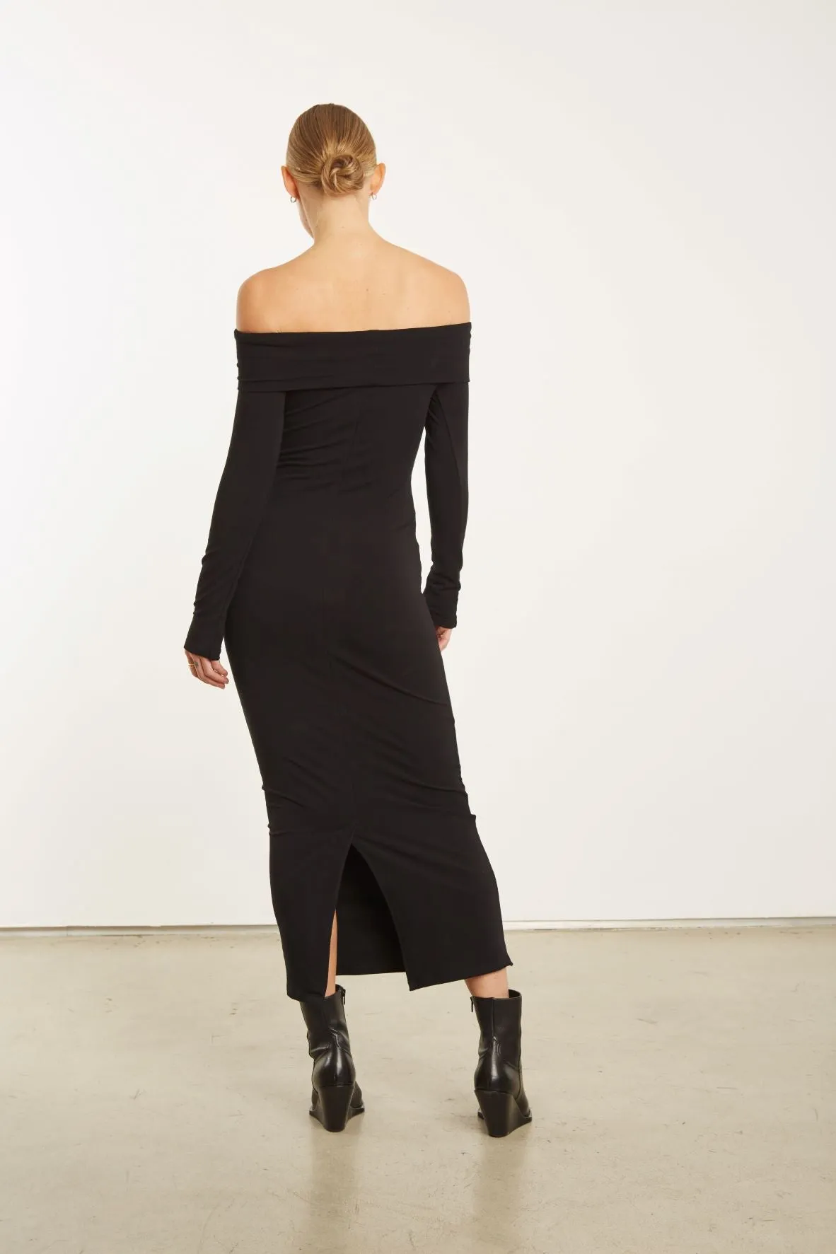 Black City Off Shoulder Dress