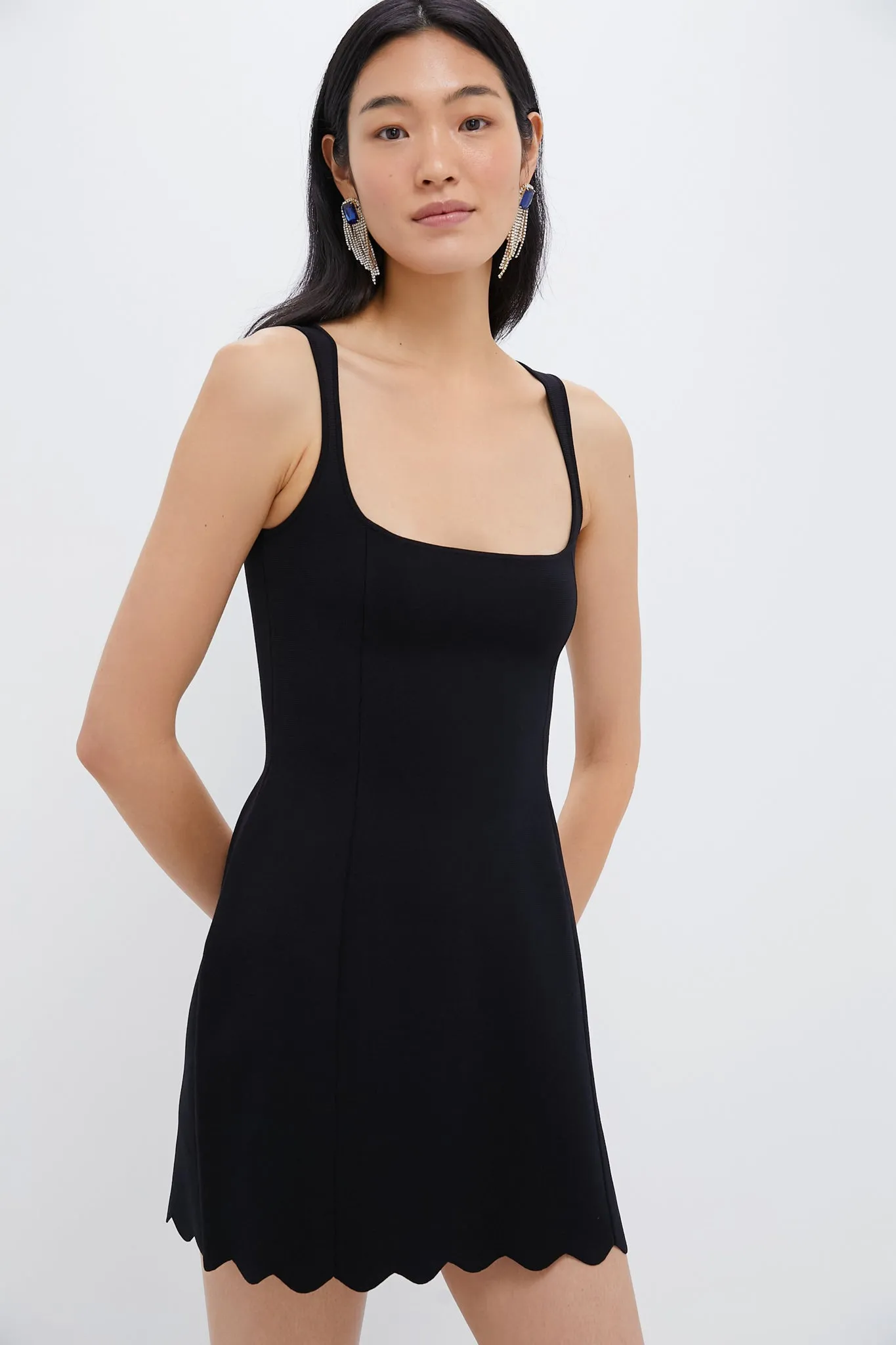 Black Fia Crepe Mini Dress