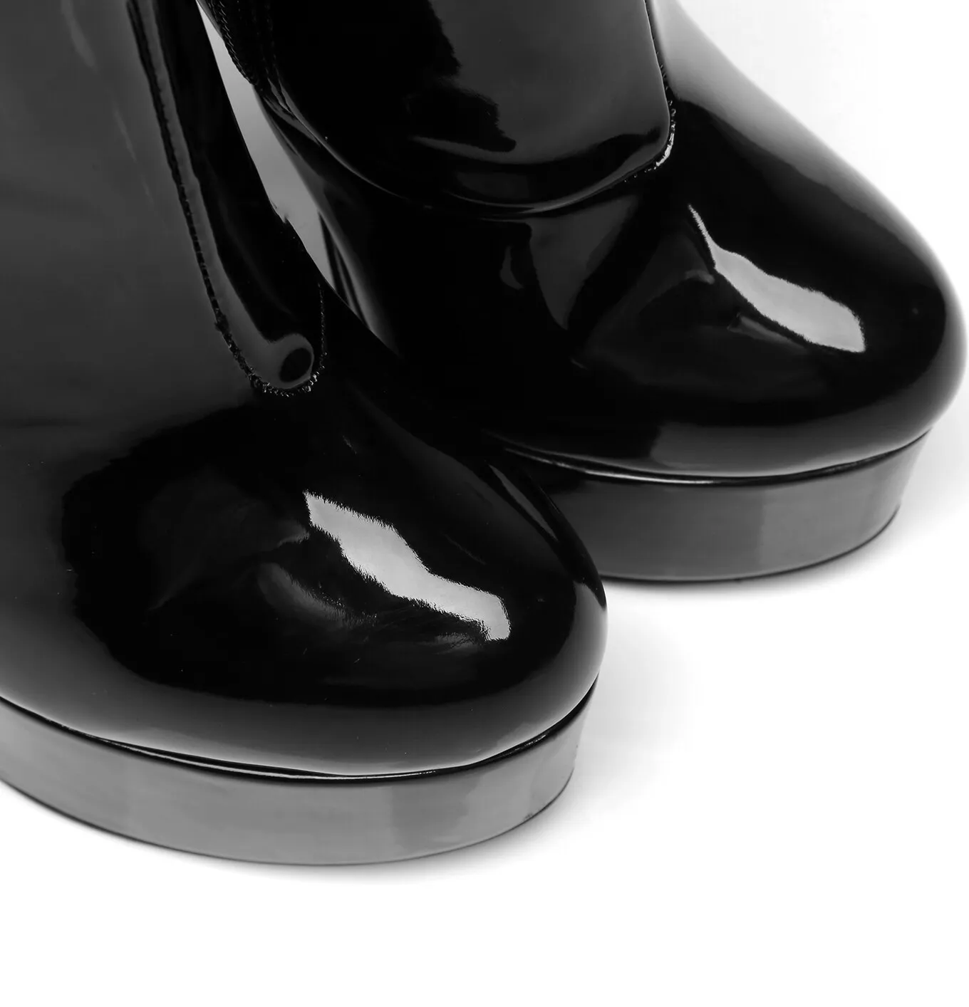 Black Giaro Shiny high 16cm heel ankle boots 