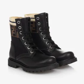 FF Black Leather Boots