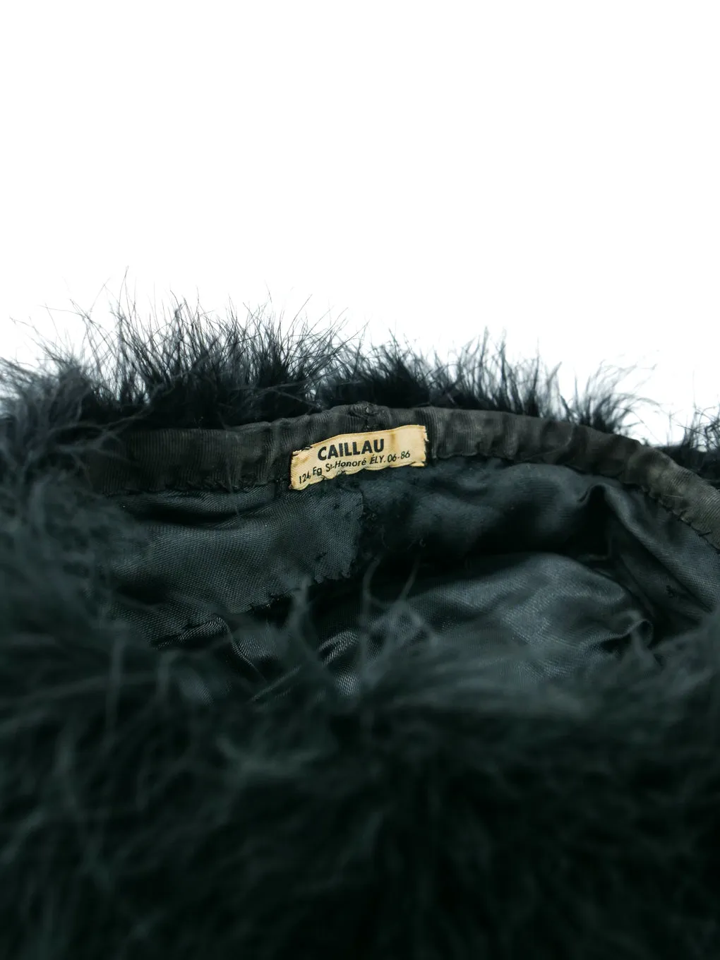 Black Marabou Feather Hat