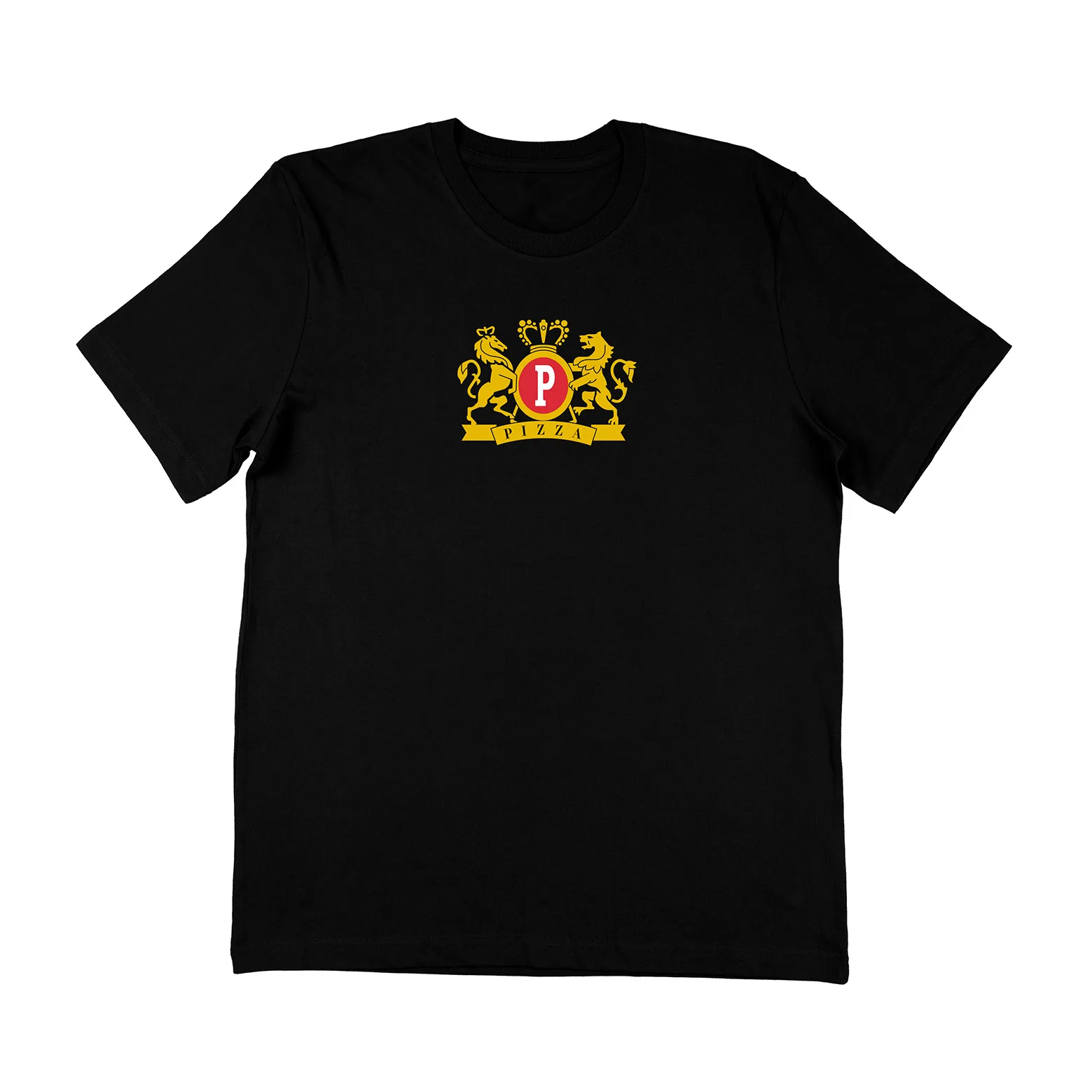 Black Pizza T-Shirt with Crest