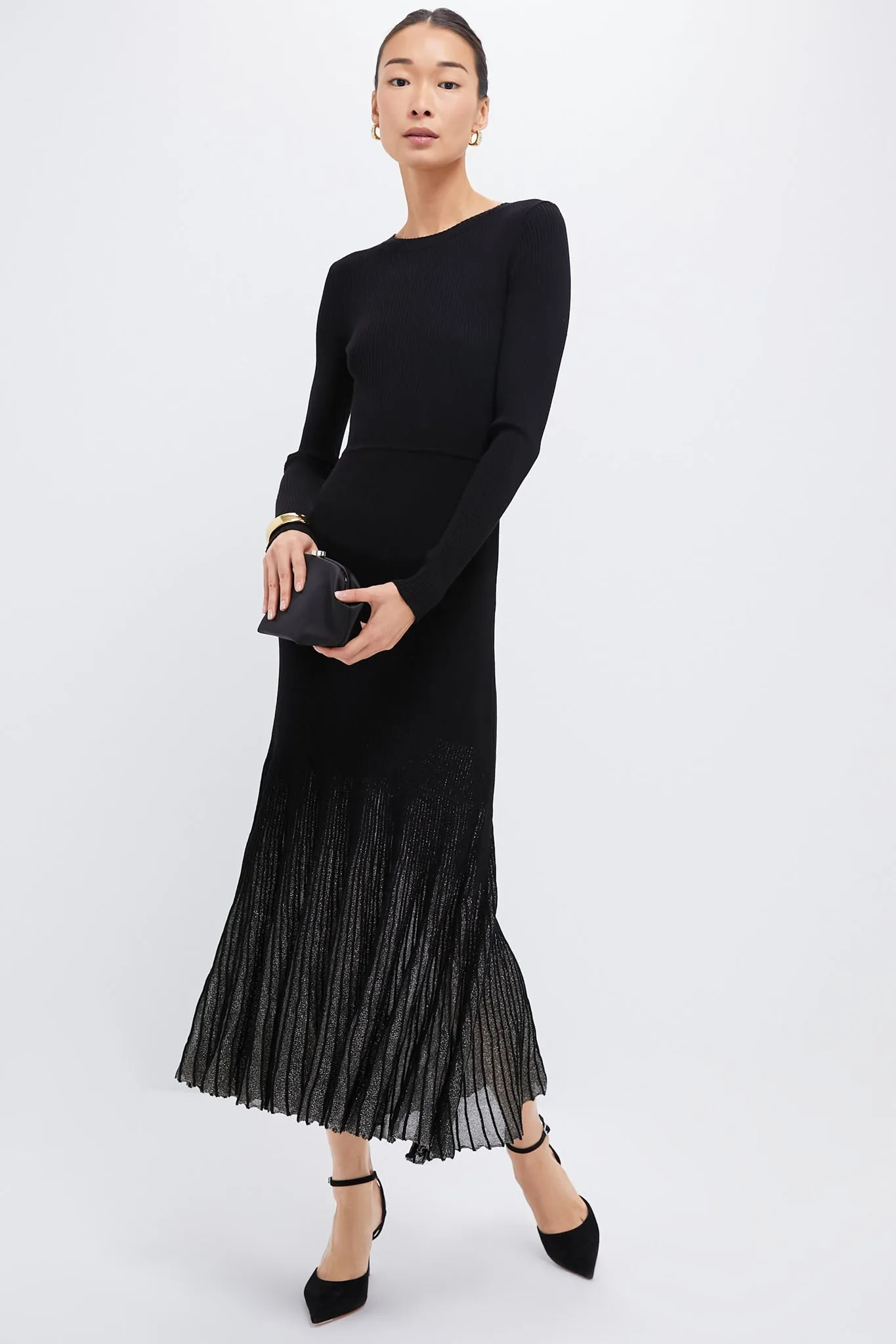 Black Shimmer Maxi Dress