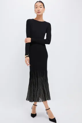 Black Shimmer Maxi Dress