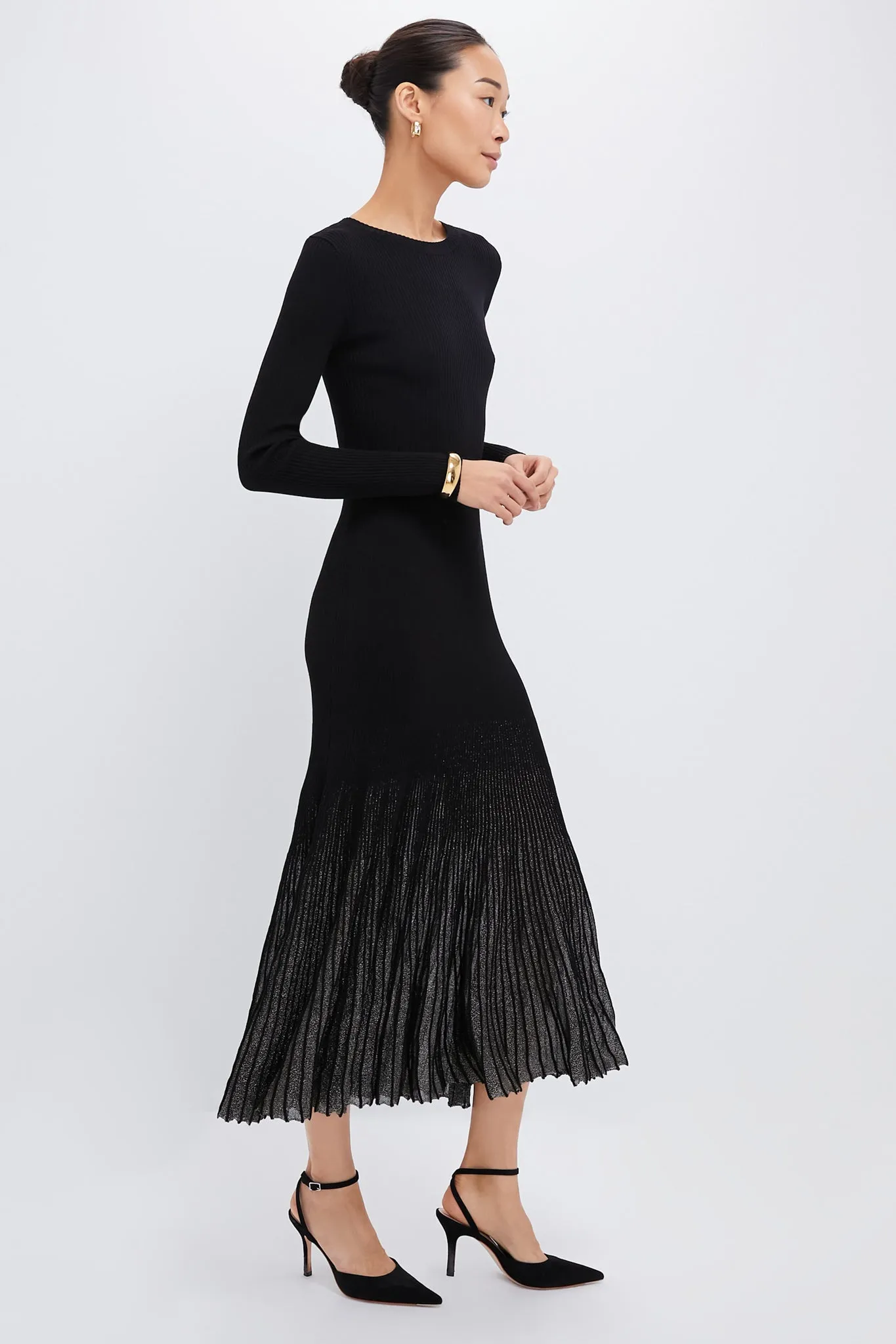 Black Shimmer Maxi Dress