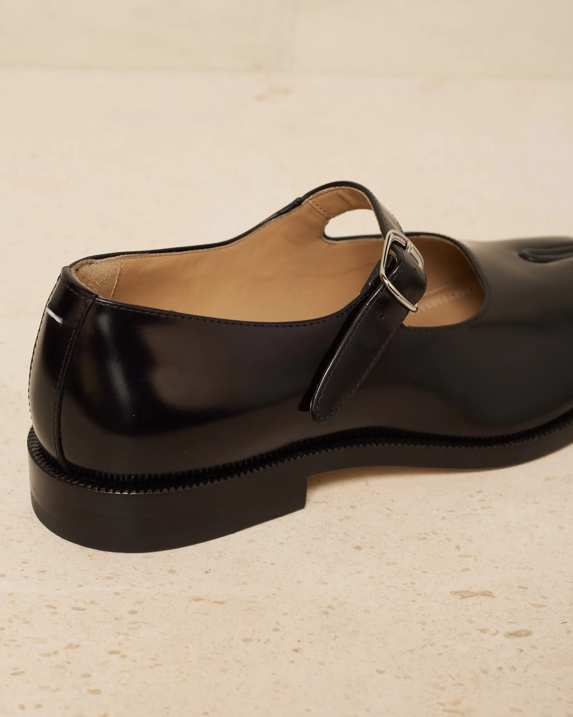 Black Tabi Mary-Jane Shoes