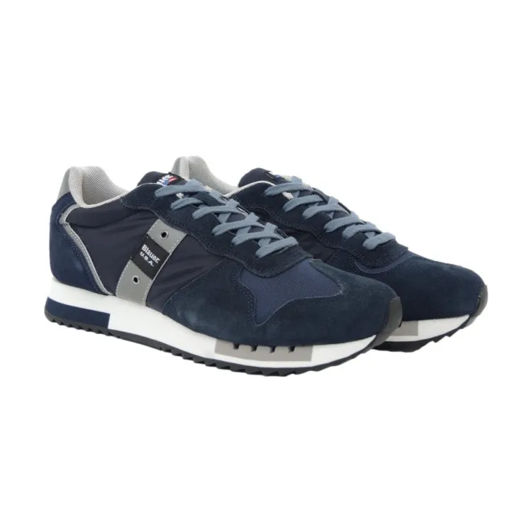 Blauer Men's Lace-Up Sneakers in Navy