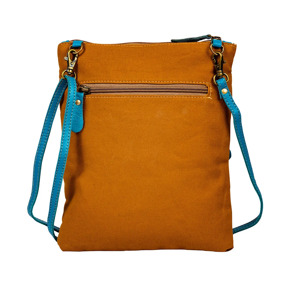 Blue Ridge Blooms Canvas & Leather Bag