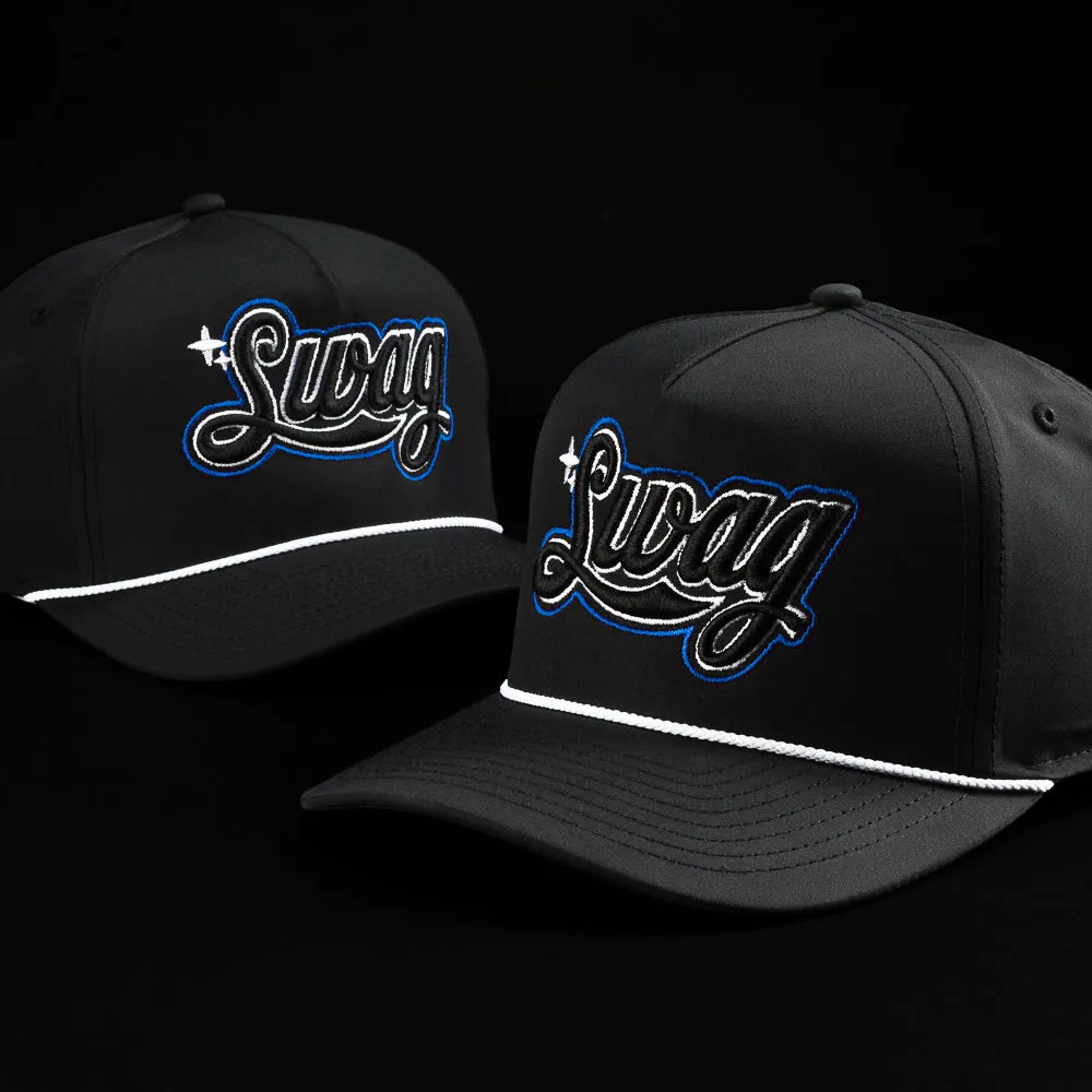 Blue SWAG Cola Script Rope Snapback Hat