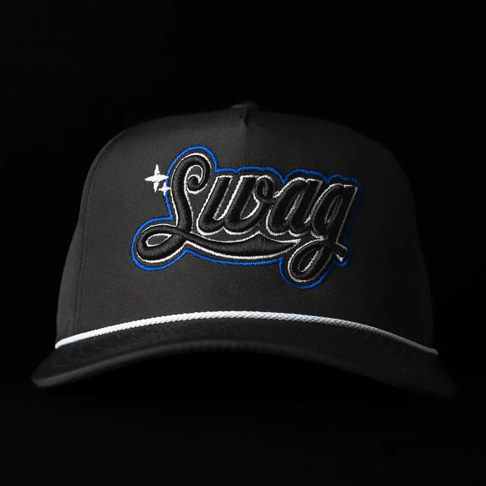 Blue SWAG Cola Script Rope Snapback Hat