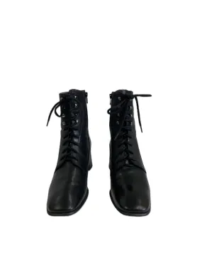 Black Combat Boots by Miata, Size 8.5