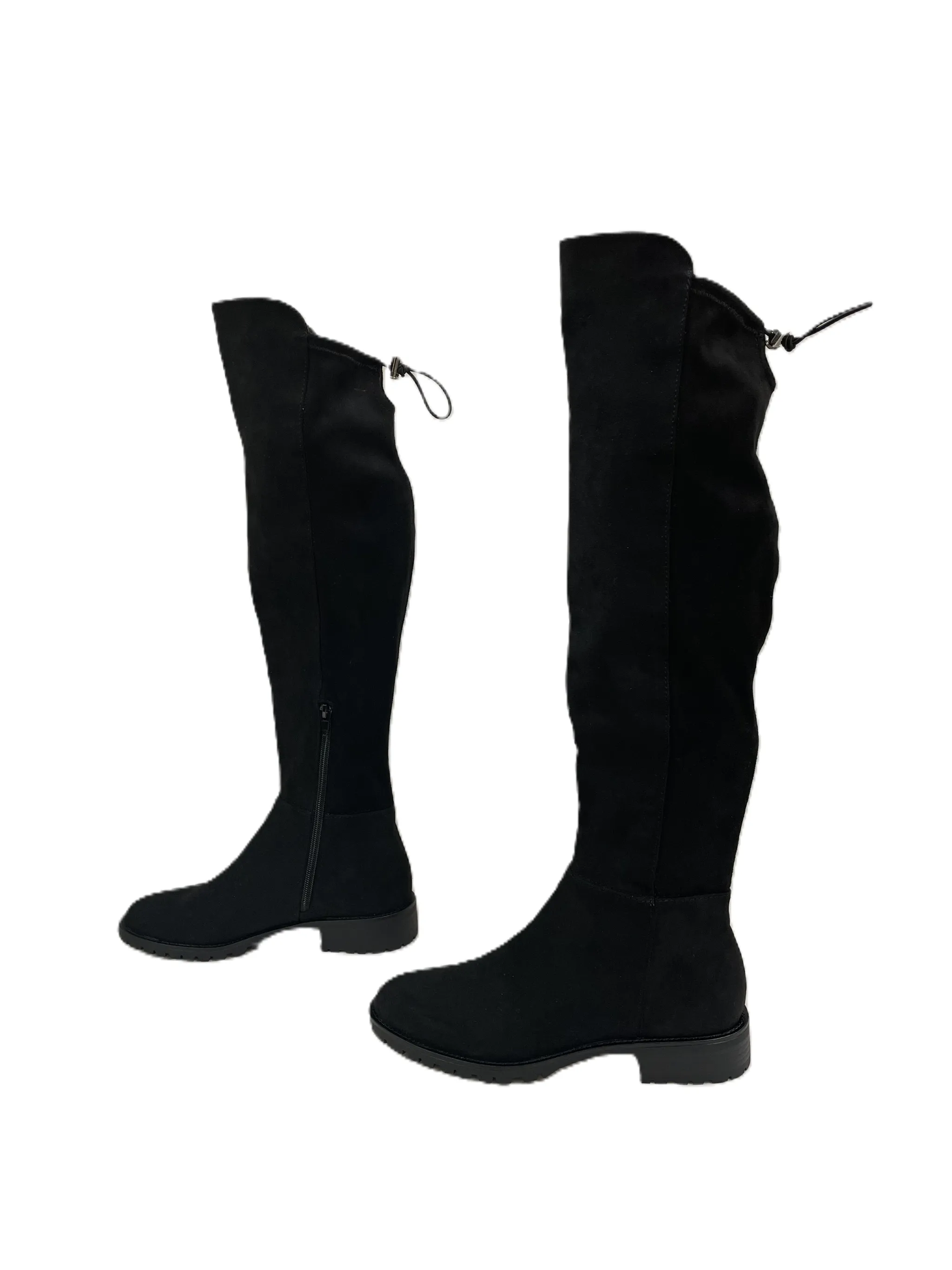 Unisa Black Knee-High Boots, Size 6.5