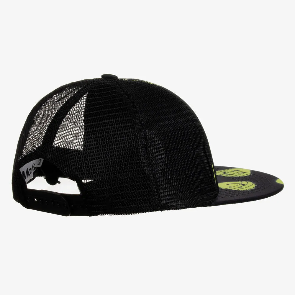 Boys Black Happy Sunny Hat