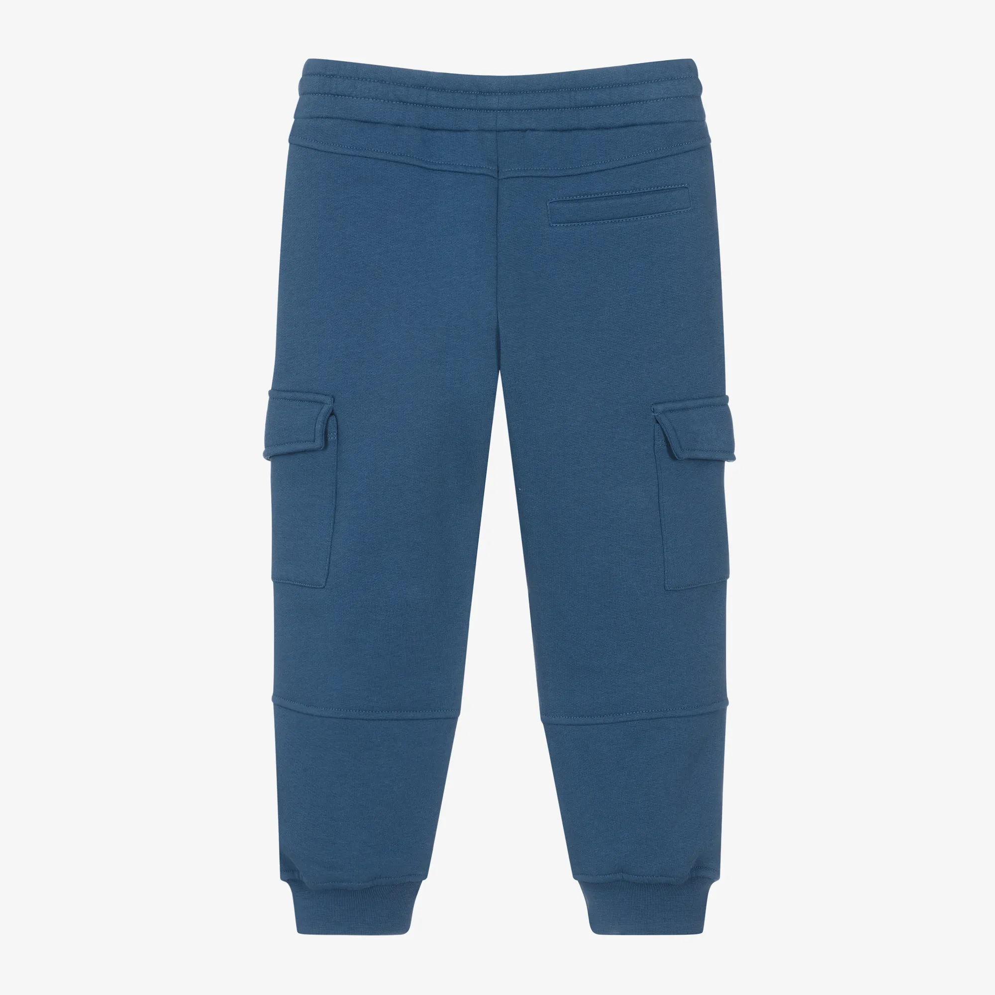 Boys Blue Organic Cotton Cargo Joggers