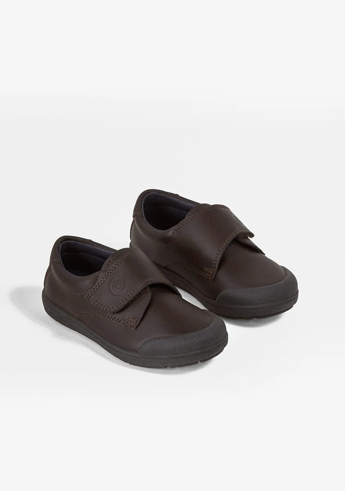 Boy's Brown Washable Leather School Shoes