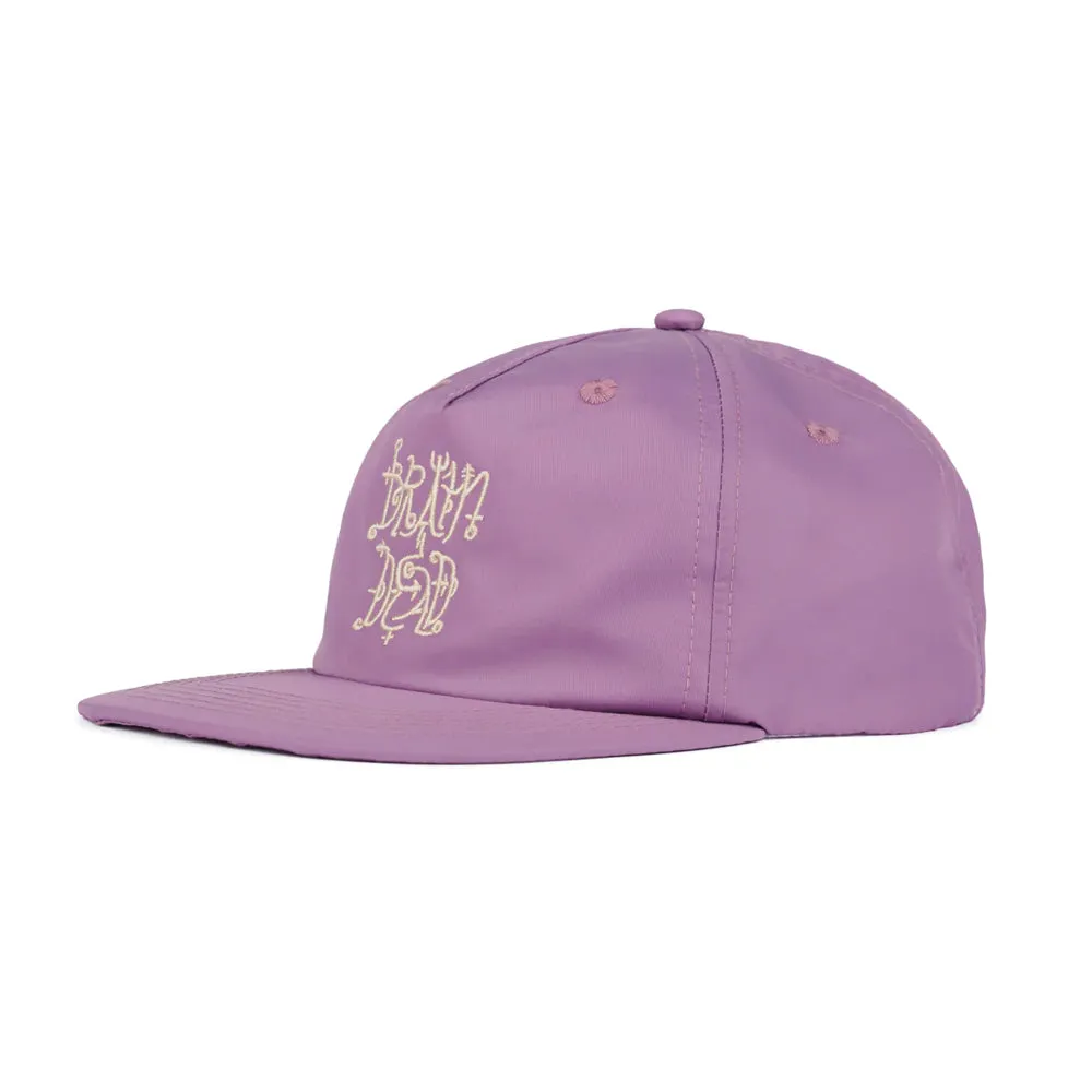 BRAIN DEAD SCRIPTURE 5 PANEL HAT // PLUM