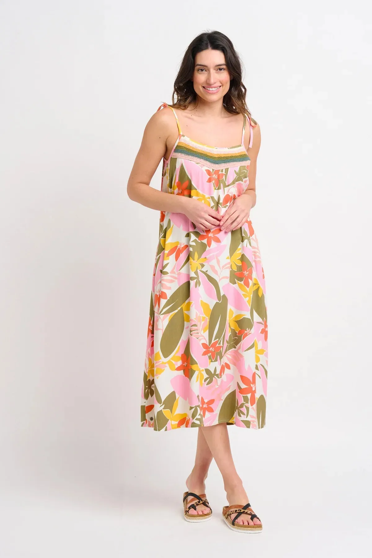 Brakeburn Tropical Palm Dress