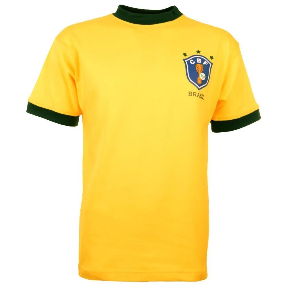 Brazil Retro Football Shirt World Cup 1982 + Zico 10 (Photo Style)