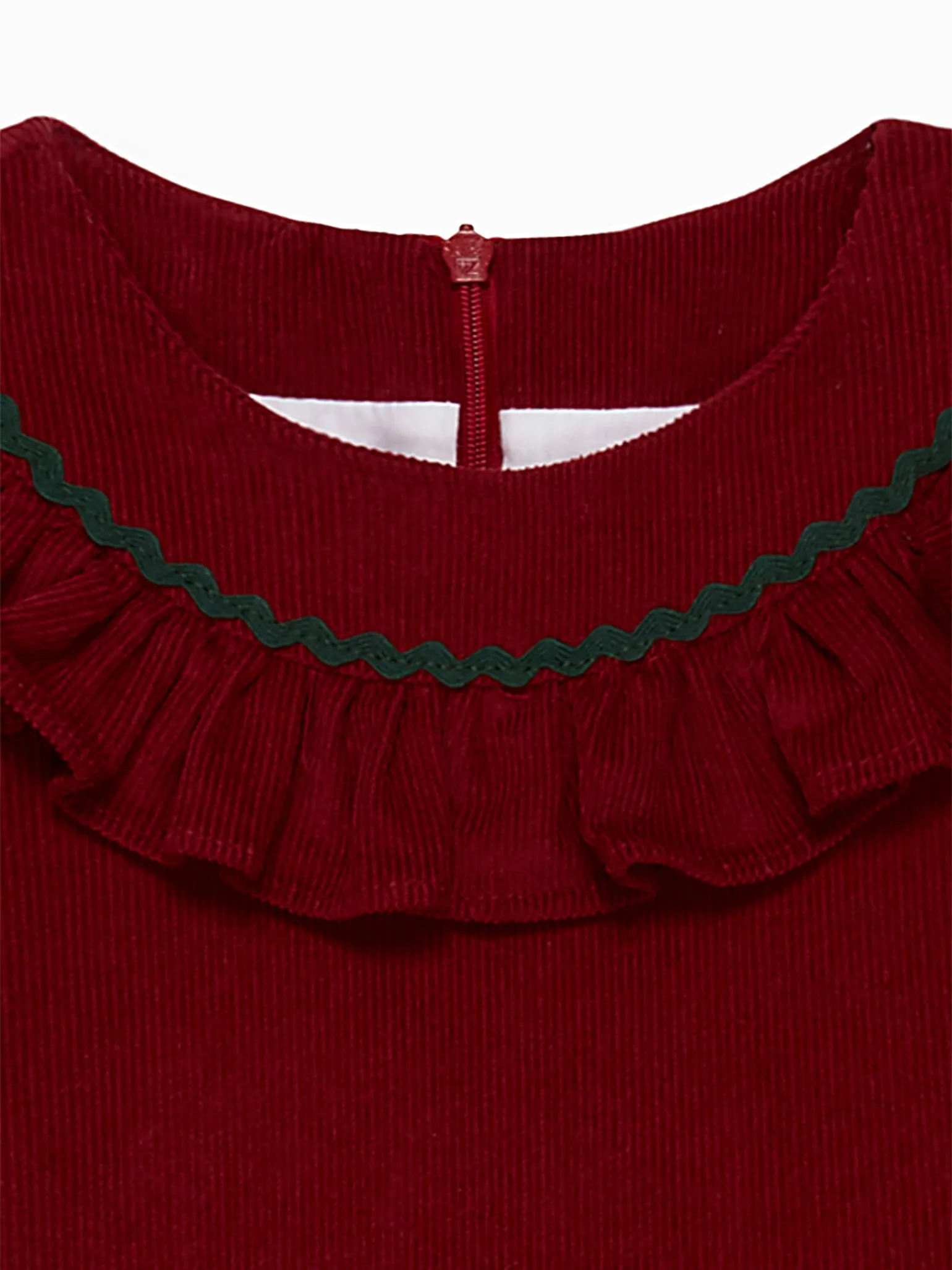 Burgundy Vivian Corduroy Girl Dress