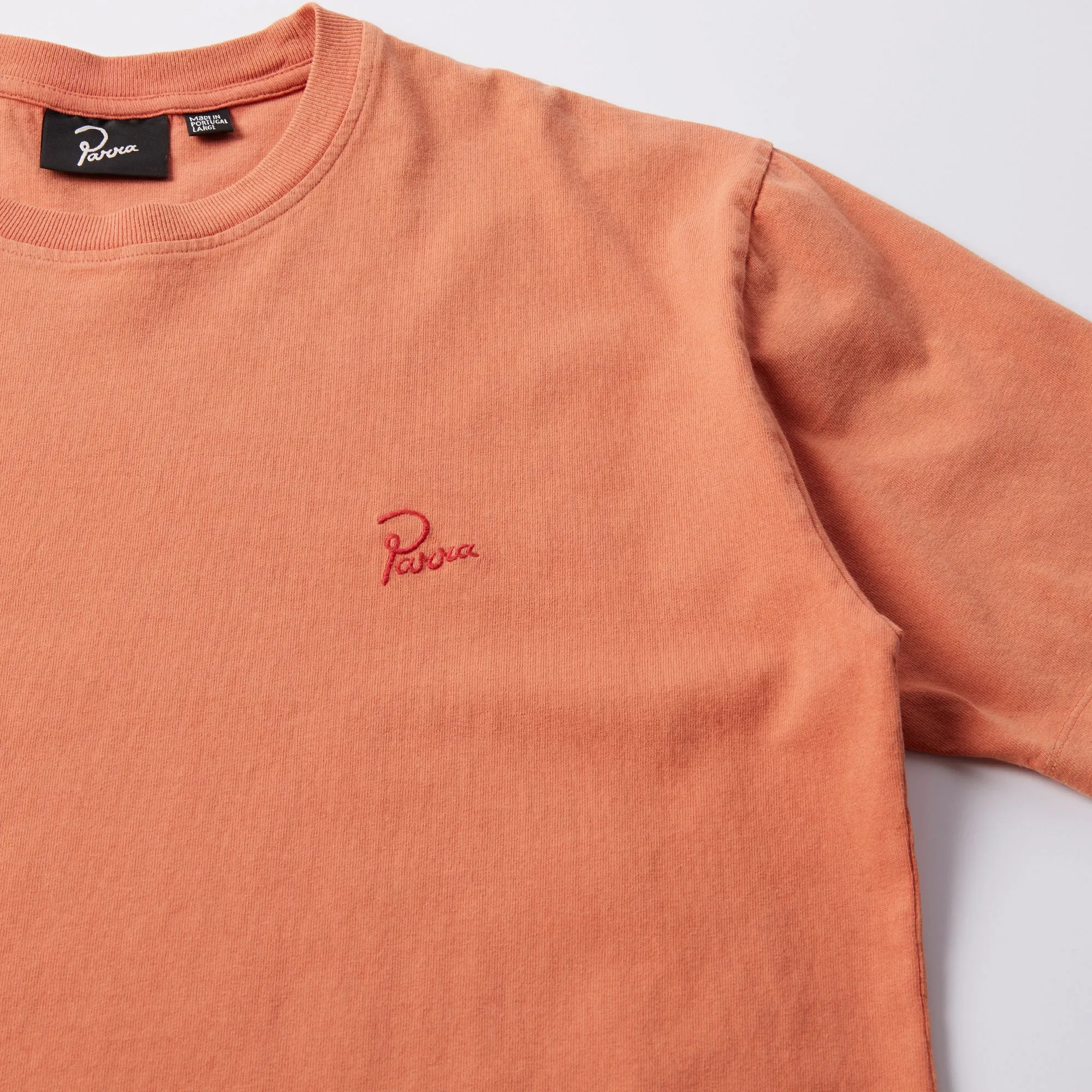 By Parra Script logo T-Shirt - Washed Tangerine