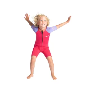 C-Skins C-Kid Baby Shortie Wetsuit - Coral/Lilac/Bright Coral