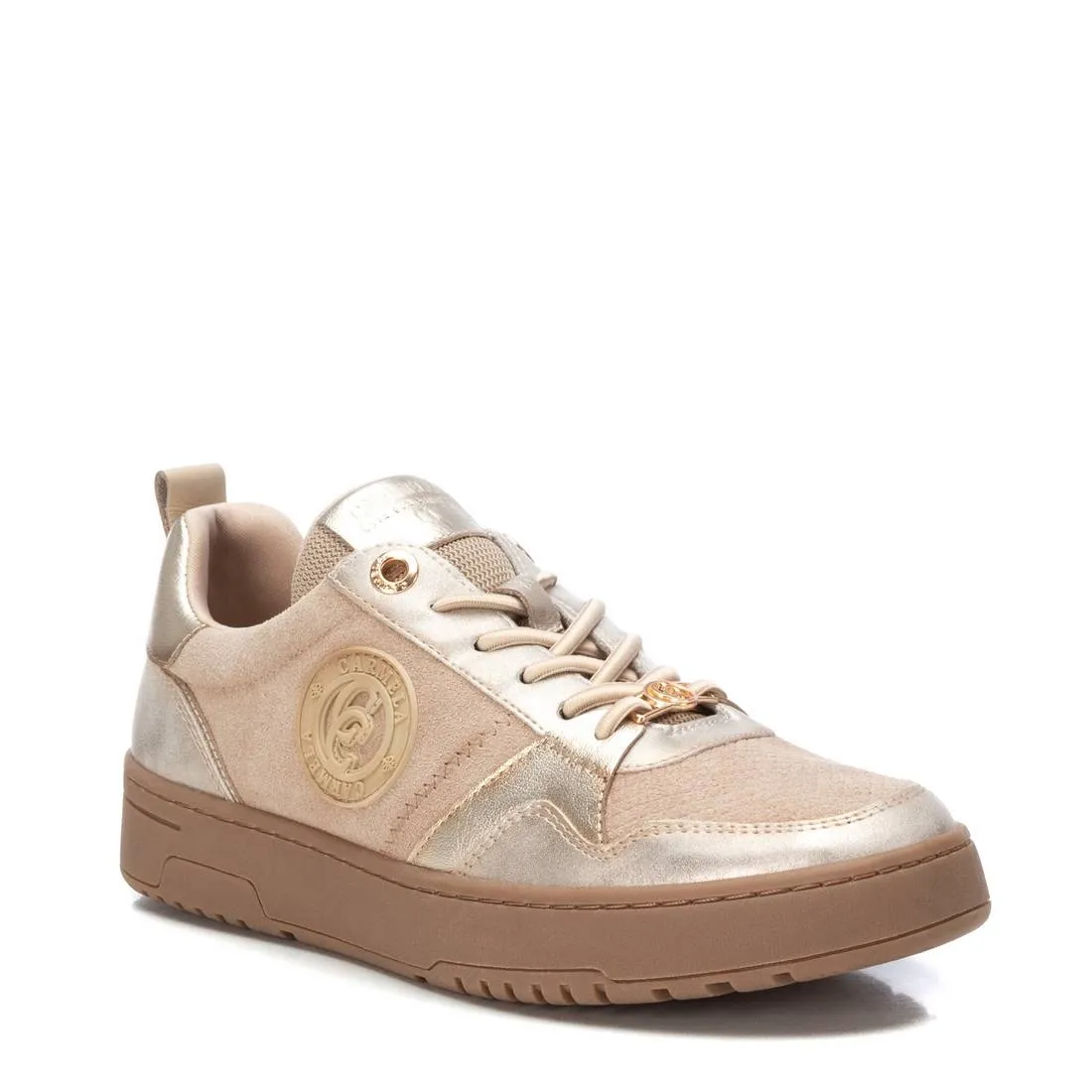 CARMELA-Carmela Womens Trainer 161808 Beige Leather