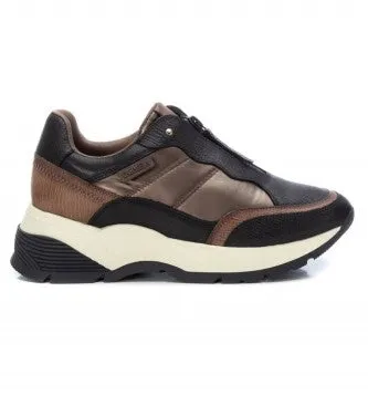 Carmela leather & metallic bronze trainer 161167