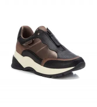 Carmela leather & metallic bronze trainer 161167