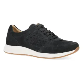  Catie Panel Suede Sneaker in Black  