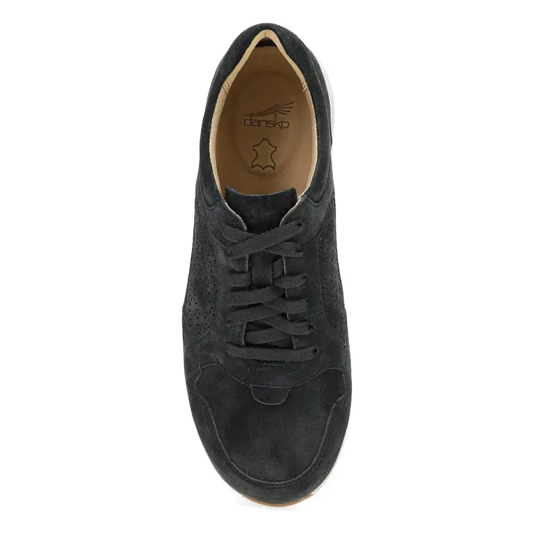  Catie Panel Suede Sneaker in Black  