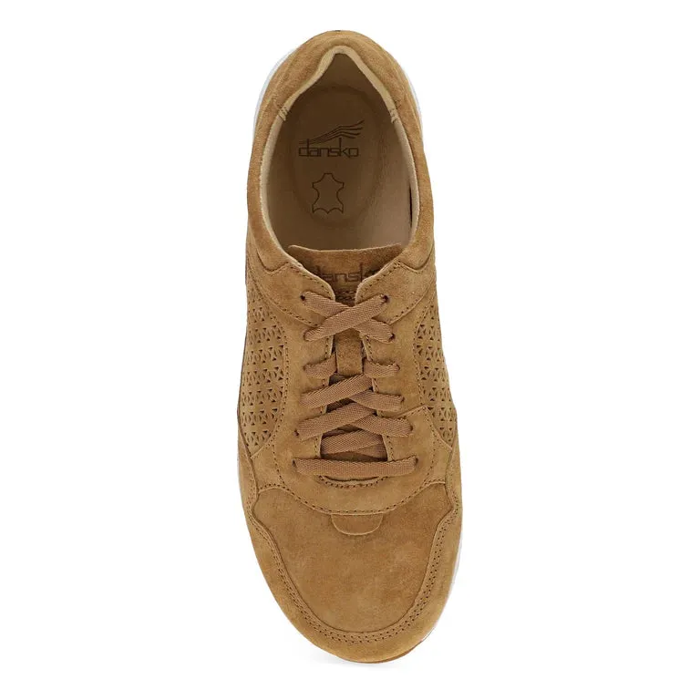  Catie Panel Suede Sneaker in Tan  