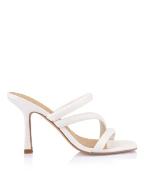 Chalk Leather Heeled Sandals by Spence