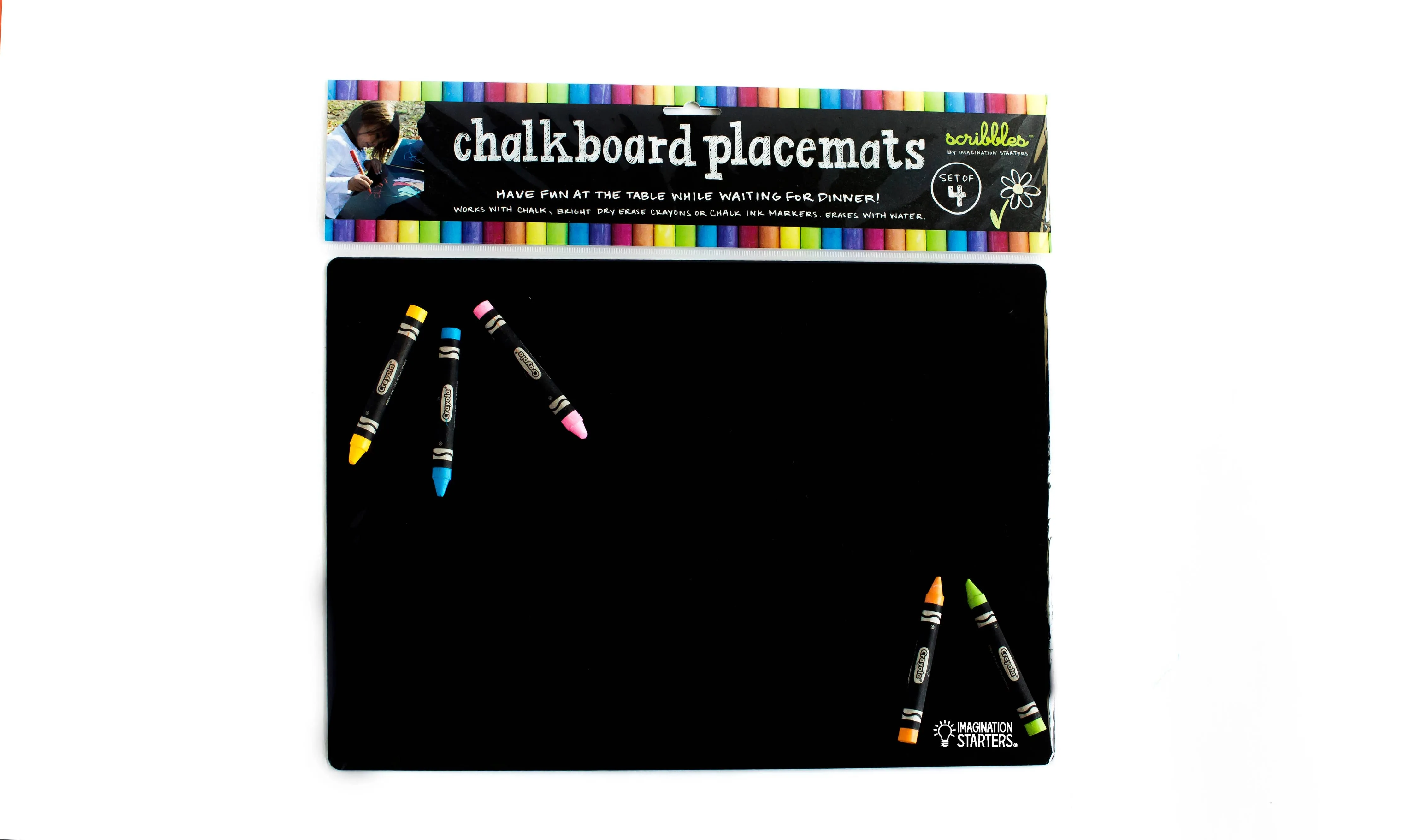 Chalkboard Placemat Set 4-Pack | 12x17 Creative Design