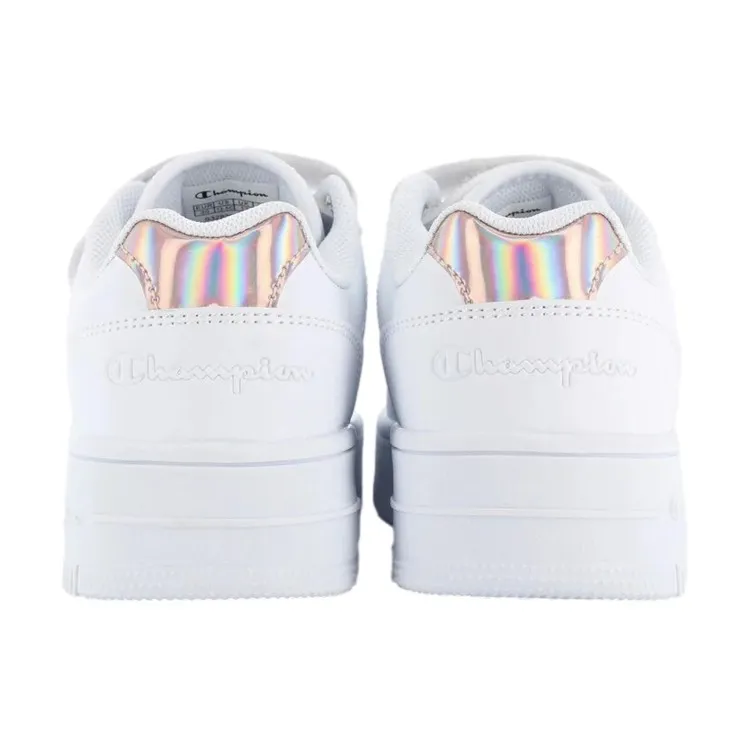 Champion Kids White Glitter Platform Sneakers S32830