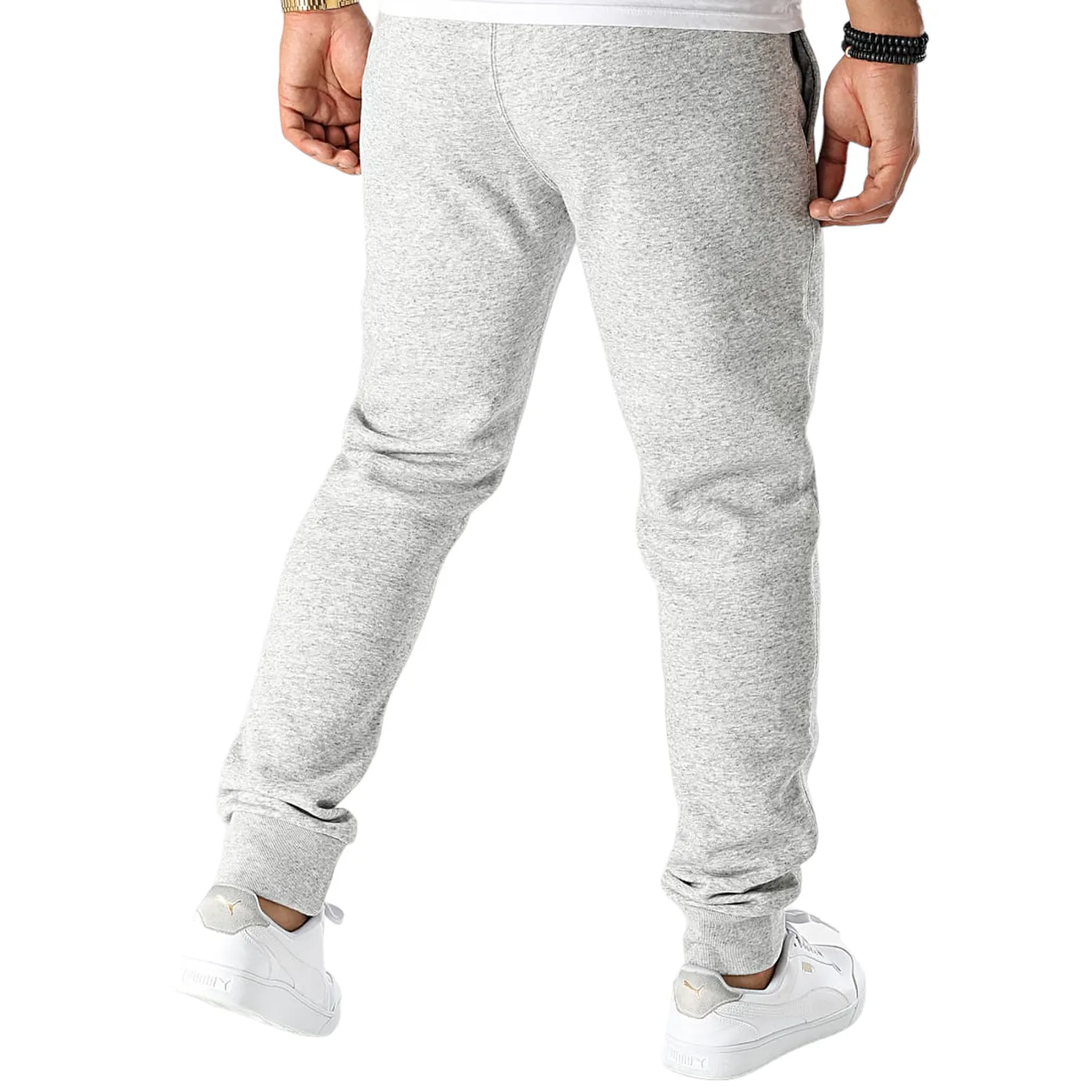 Champion Logo Fleece Joggers Sweat Pants - Grey